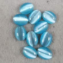 10X14 CAT'S EYE AQUAMARINE (10PCS/BAG)
